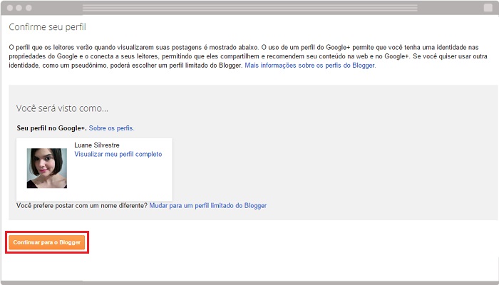 Criando um blog no Blogger.